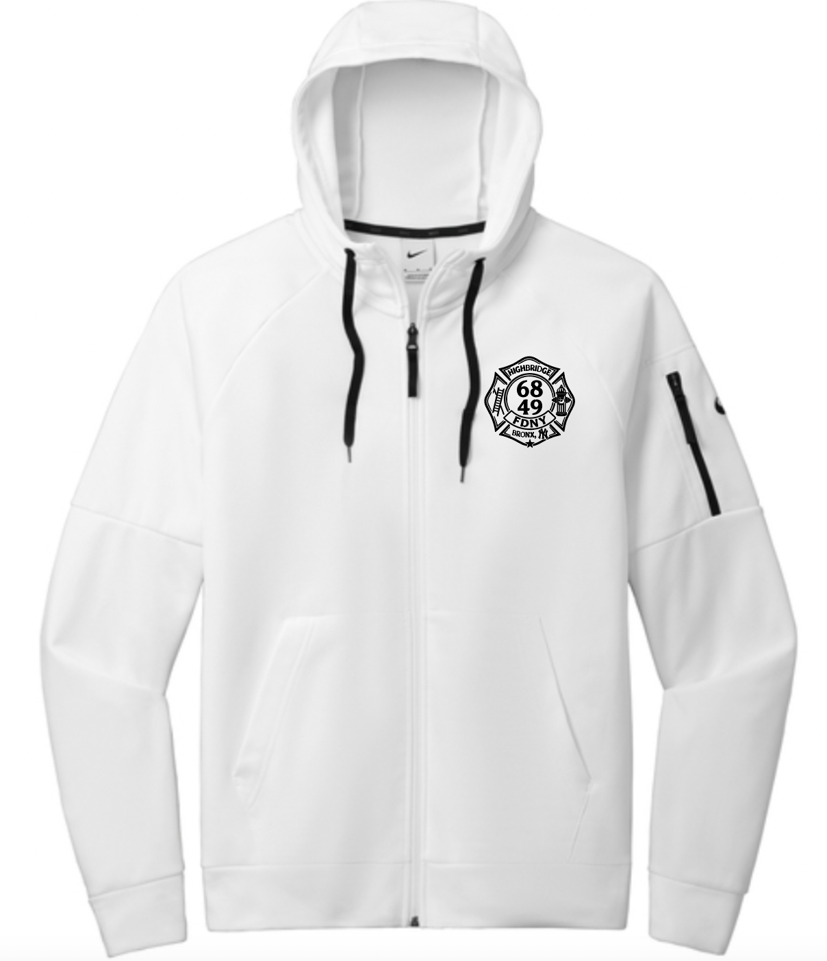 Embroidered Therma-FIT Pocket Full-Zip Fleece Hoodie