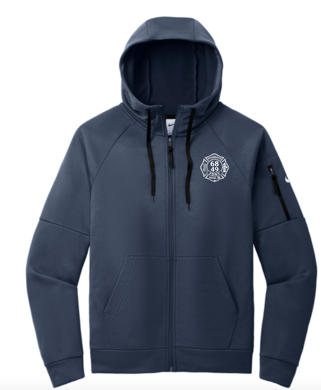 Embroidered Therma-FIT Pocket Full-Zip Fleece Hoodie