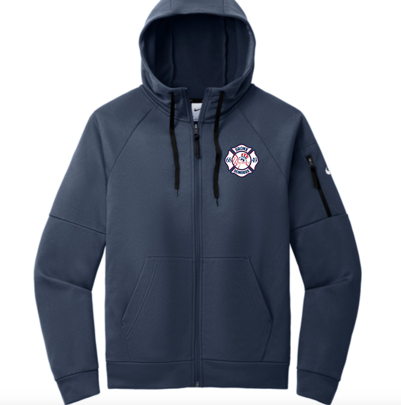 Embroidered Therma-FIT Pocket Full-Zip Fleece Hoodie